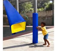 SAFWELAU Coussin de sécurité for Poteau Coussin De Protection Enveloppant, 6 Pieds de Haut Colonne de Soutien extérieur Enveloppement Autour Couvert sur 4 côtés(Blue,7.5x7.5 inch)