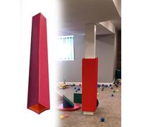 SAFWELAU Coussin de sécurité for Poteau Mousse de Protection poteaux Basketball intérieur extérieur Goal Crash Pad, 48 Pouces de Haut Emballage de Rembourrage de pôle carré(Red,10"x10" (25x25cm))