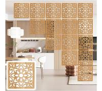 SAFWELAU Paravent Séparation Pliable Panneaux de séparation de pièce 1-100 pièces Diviseurs muraux bricolage Décoration d'intérieur de cloison, Panneau d'écran mural diviseur(Color:Natural a,Size:16Pc