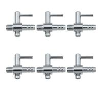 safycaby Lot de 6 vannes en métal pour aquarium - Tubes de débit d'air unidirectionnel - Contrôle du débit d'air - Valve à levier unidirectionnel pour pompe à air