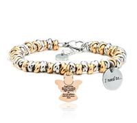 SAGA GIOIELLI Bracelet femme I need to...Collections Protection, Fortune, Bon Souhait, Amour, Medium, Acier inoxydable, 0