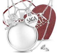 SAGA GIOIELLI - Collier Appel Anges Grossesse Pendentif Rappel des Anges Grossesse, Idées cadeaux pour femmes enceintes comme porte chance, cadeau pour future mère