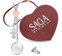 SAGA GIOIELLI® Collier bola de grossesse, invocation des anges, pendentif en forme de tétine longueur réglable