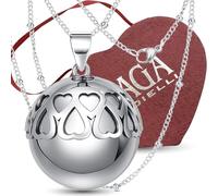 SAGA GIOIELLI - Collier Chiama Angeli Grossesse Pendentif Rappel des Anges Grossesse, Idées Cadeaux pour Femmes Enceintes comme Porte Bonheur, Cadeau pour Future Maman, m, Acier inoxydable