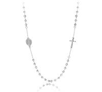 SAGA GIOIELLI COLLIER ROSAIRE ACIER CRISTAUX ARGENTÉS