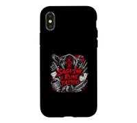 Saga Ink Rune Tatouage Viking Norse Ravens Crâne Coque pour iPhone X/XS