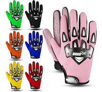 SAGA SPORTS Gant Moto Enfant - Gants Moto Enfants & Gant Moto Cross Enfant avec Protection Ultime - Gants BMX Enfants pour Jeunes Champions