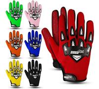 SAGA SPORTS Gant Moto Enfant - Gants Moto Enfants & Gant Moto Cross Enfant avec Protection Ultime - Gants BMX Enfants pour Jeunes Champions