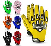 SAGA SPORTS Gant Moto Enfant - Gants Moto Enfants & Gant Moto Cross Enfant avec Protection Ultime - Gants BMX Enfants pour Jeunes Champions