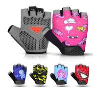 SAGA SPORTS Gants Moto Enfant Demi-Doigt | Antidérapants, Rembourrés & Fingerless | Gants BMX Enfant & Gants de Cyclisme Garçon Fille Idéal pour Vélo, MTB, Gymnastique