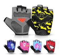 SAGA SPORTS Gants Moto Enfant Demi-Doigt | Antidérapants, Rembourrés & Fingerless | Gants BMX Enfant & Gants de Cyclisme Garçon Fille Idéal pour Vélo, MTB, Gymnastique