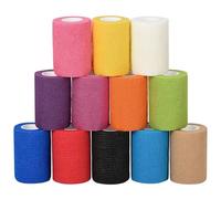 Sagafly 12 Rouleaux Bandage Cohésifs Bande Adhésive 7.5cm x 4.5 m Bandage Autoadhésif Cohésifs Pansements Élastique des Sports Bandage pour Doigt Poignet ou La Cheville