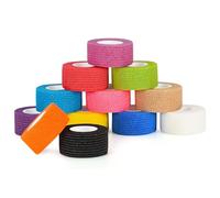 Sagafly Bandage Autoadhésif 2,5 cm x 4,5 m Cohésive Bandage Cohésifs Bande Adhésifs Pansements Sports Bande Auto-adhésif Elastiques Bandage pour Doigt Mains Pieds Poignets 12 Rouleaux
