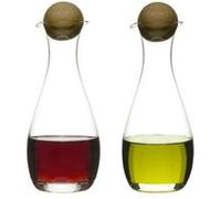 SAGAFORM 5015337 FLACON À HUILE OU À VINAIGRE AVEC BOUCHON EN CHÊNE JEU DE 2 G