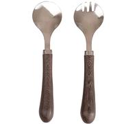 Sagaform Ensemble pour salade Astrid Marron-argent