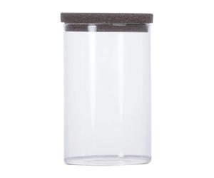 Sagaform Bocal de rangement avec couvercle en liège Nature Transparent-marron foncé