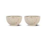 Sagaform Bol Ditte Lot de 2 Beige-bordeaux