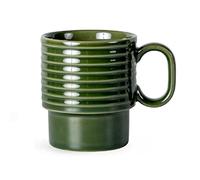 Sagaform Coffee & More 5018370 Lot de 2 tasses à café en grès Vert 25 cl Dimensions : 12 cm x 8 cm x 9 cm
