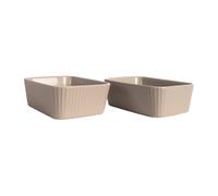 Sagaform Mini plat à four Flora Lot de 2 Beige