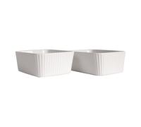 Sagaform Mini plat à four Flora Lot de 2 Blanc
