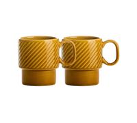 Sagaform Mugs à café Coffee & More lot de 2 Jaune