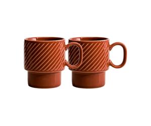 Sagaform Mugs à café Coffee & More lot de 2 Terre cuite