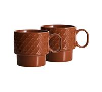 Sagaform Mugs à thé Coffee & More lot de 2 Terracotta