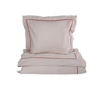 Sagaform Parure de lit Carl 150x210 cm Beige-bordeaux.