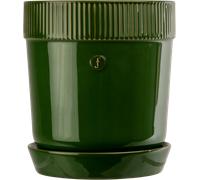 Sagaform Cache-pot Elise avec soucoupe Ø14 cm Vert