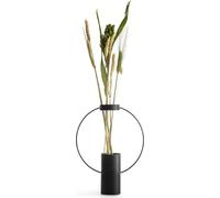 SAGAFORM Pascal Charmolu - Grand Vase en Forme de Lune - Hauteur : 30 cm - Diamètre : 23,5 cm - Vase décoratif bohème en métal revêtu par pulvérisation - pour Herbe de la Pampa - Noir