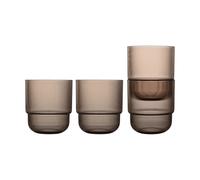 Sagaform Verre à eau Billi 40 cl lot de 4 Marron