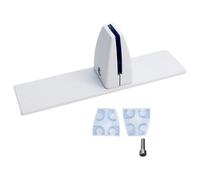 SagaSave 1 pince de séparation de bureau en forme de T, en alliage d'aluminium, support de serrage avec base autoportante pour cloison de 2 à 25 mm (blanc)