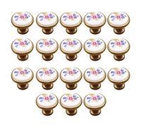 SagaSave 18 PCS DIY Vintage Antique Céramique Poignée De Porte Tiroir Tiroir Armoire Armoire Armoire Porte Tirer pour Armoires De Cuisine, Commodes, Armoires, Armoires