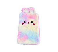 SagaSave 1PCS Trousse à Crayons en Peluche, Lapin Arc-en-Ciel Porte-Crayons Trousse à Crayons Souple Sac à Crayons Moelleux Pochette de Maquillage Sacs de Rangement colorés Fournitures