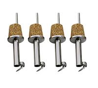 SagaSave 4 Pcs Bouchon de Bouteille en Liège avec Bec Verseur en Acier Inoxydable, Distributeur de Vinaigre avec Couvercle à Bascule Articulé, Bec Verseur Droit pour Bouteille de Vin, Sirop, Liqueur