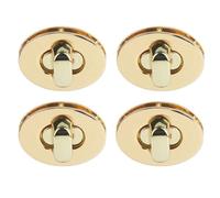 SagaSave 4 Pièces Verrous à Tourner, Verrou Ovale en Métal à Tourner avec le Pouce, Fermoir à Tourner pour Bricolage Artisanat Fabrication de Sacs à Main, Doré