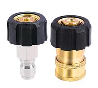 SagaSave Ensemble d'adaptateurs pour nettoyeur haute pression M22 14 mm vers 3/8" Raccord de tuyau à connexion rapide pour pistolet à eau haute pression