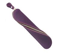 SagaSave Étui à Crayons en Cuir Pochette à Stylo zippée en Forme de S Étuis à Crayons élégants et Pratiques pour Adultes et étudiants (Violet (S))