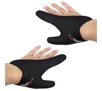 SagaSave Gants de pêche, gants de protection pour le pouce et l'index, en néoprène, élastique, antidérapant, noir, taille unique