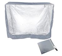 SagaSave Housse Universelle Double pour clapier à Lapins - Résistante à l'humidité - Anti-poussière - pour déchets, Chats, Hamsters, Chatons, Animaux domestiques - Gris - 122 x 50 x 105 cm