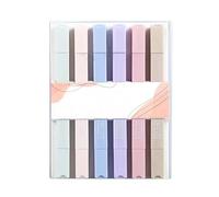 SagaSave Kit de surligneur, 6 surligneurs pastel à double tête avec pointe biseautée et pointes fines, pas de bavure, séchage rapide pour les étudiants et le bureau