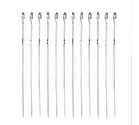 SagaSave Lot de 12 brochettes de barbecue plates en acier inoxydable réutilisables pour barbecues en plein air, réunions de famille, pique-nique, camping (40 cm)
