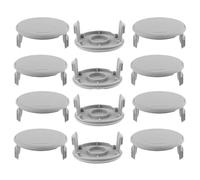 SagaSave Lot de 12 cache-bobines de débroussailleuse - 33 x 75 mm - Capuchons de rechange pour débroussailleuse - Compatible avec débroussailleuse