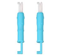 SagaSave Lot de 2 aiguilles à coudre professionnelles pour machine à coudre - Enfile-aiguille automatique - Bleu