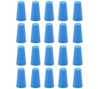 SagaSave Lot de 20 bouchons coniques en caoutchouc de silicone, taille J, bleu, silicone, PLUG_STOPPER