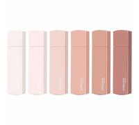 SagaSave Lot de 6 petits rubans adhésifs blancs de 5 mm de large pour étudiants, bureau, maison, école (rose dégradé)