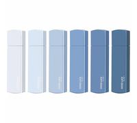 SagaSave Lot de 6 petits rubans blancs de 5 mm de large pour étudiants, bureau, maison, école (bleu dégradé)