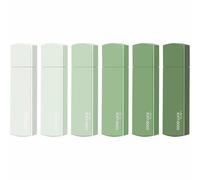 SagaSave Lot de 6 petits rubans blancs de 5 mm de large pour étudiants, bureau, maison, école (vert dégradé)