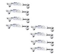 SagaSave Lot de 8 poignées d'armoire en cristal de 96 mm - Poignées de tiroir en cristal pour tiroir, placard, porte coulissante en verre