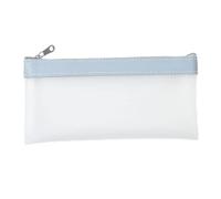 SagaSave Pochette à Crayons Transparente 1 pièce, Sacs de Maquillage pour Sacs à Crayons à l'examen, étuis à Fermeture éclair pour Maquillage cosmétique étuis à Crayons personnalisés, Bleu Clair
